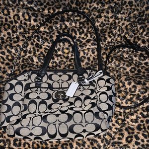 Coach Grey and black side crossbody